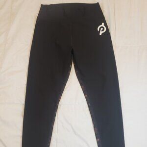 Peloton Womens Leggings Bike Pants Size XXL Black Biking Inner Leg Pattern